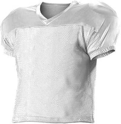 Alleson Athletic 712 Adult Practice Football Jersey - White - HIT a Double - 1