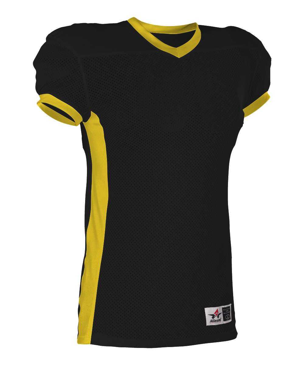 Alleson Athletic 750EY Youth Football Jersey - Black Gold - HIT a Double - 1