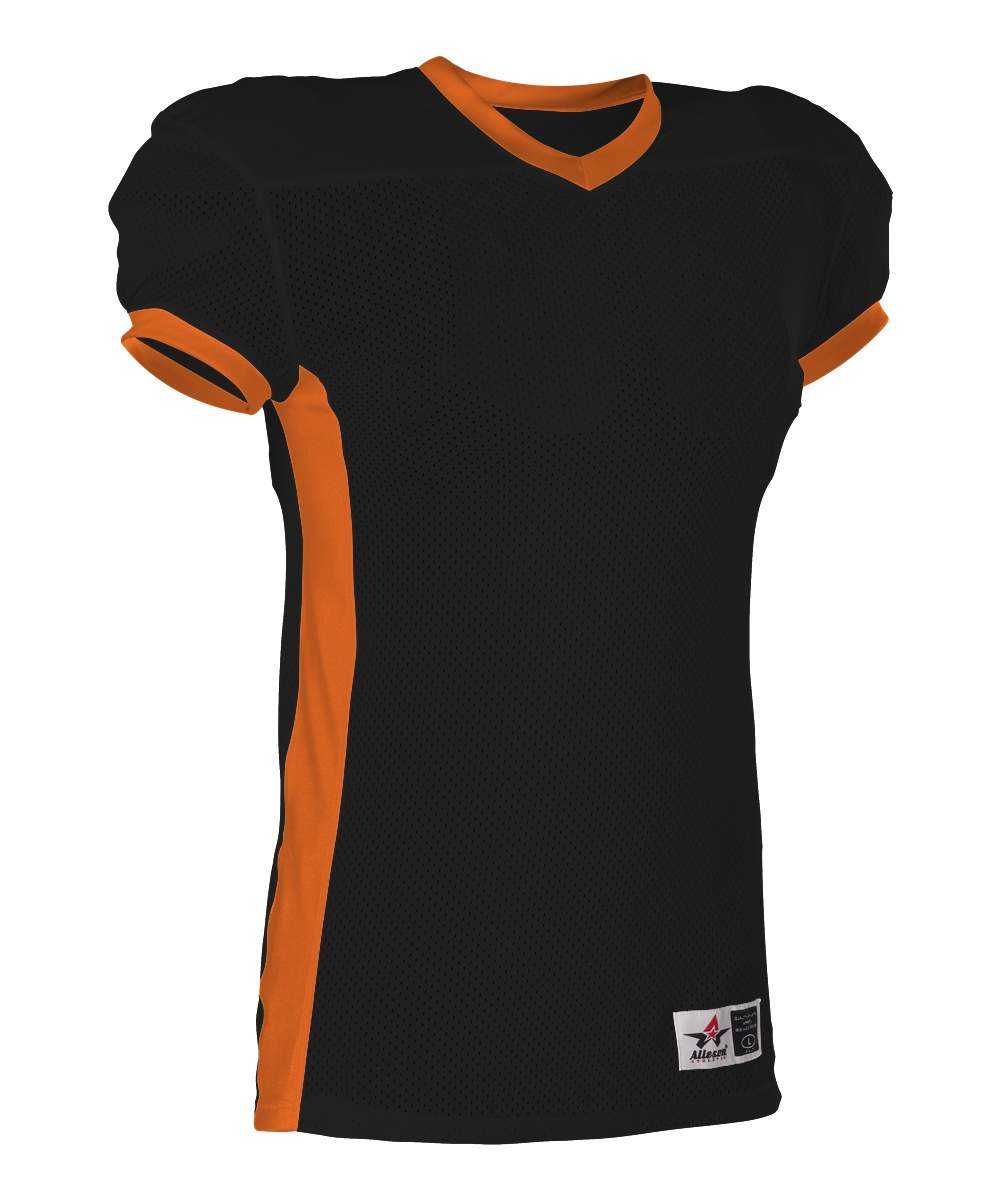 Alleson Athletic 750EY Youth Football Jersey - Black Orange - HIT a Double - 1