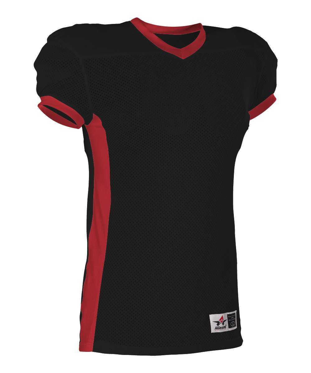 Alleson Athletic 750EY Youth Football Jersey - Black Scarlet - HIT a Double - 1