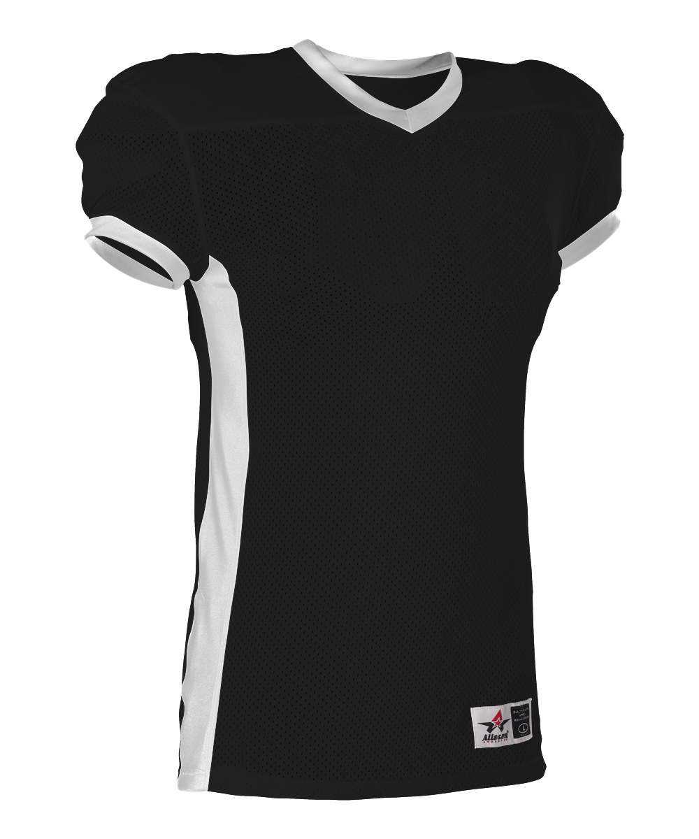Alleson Athletic 750EY Youth Football Jersey - Black White - HIT a Double - 1