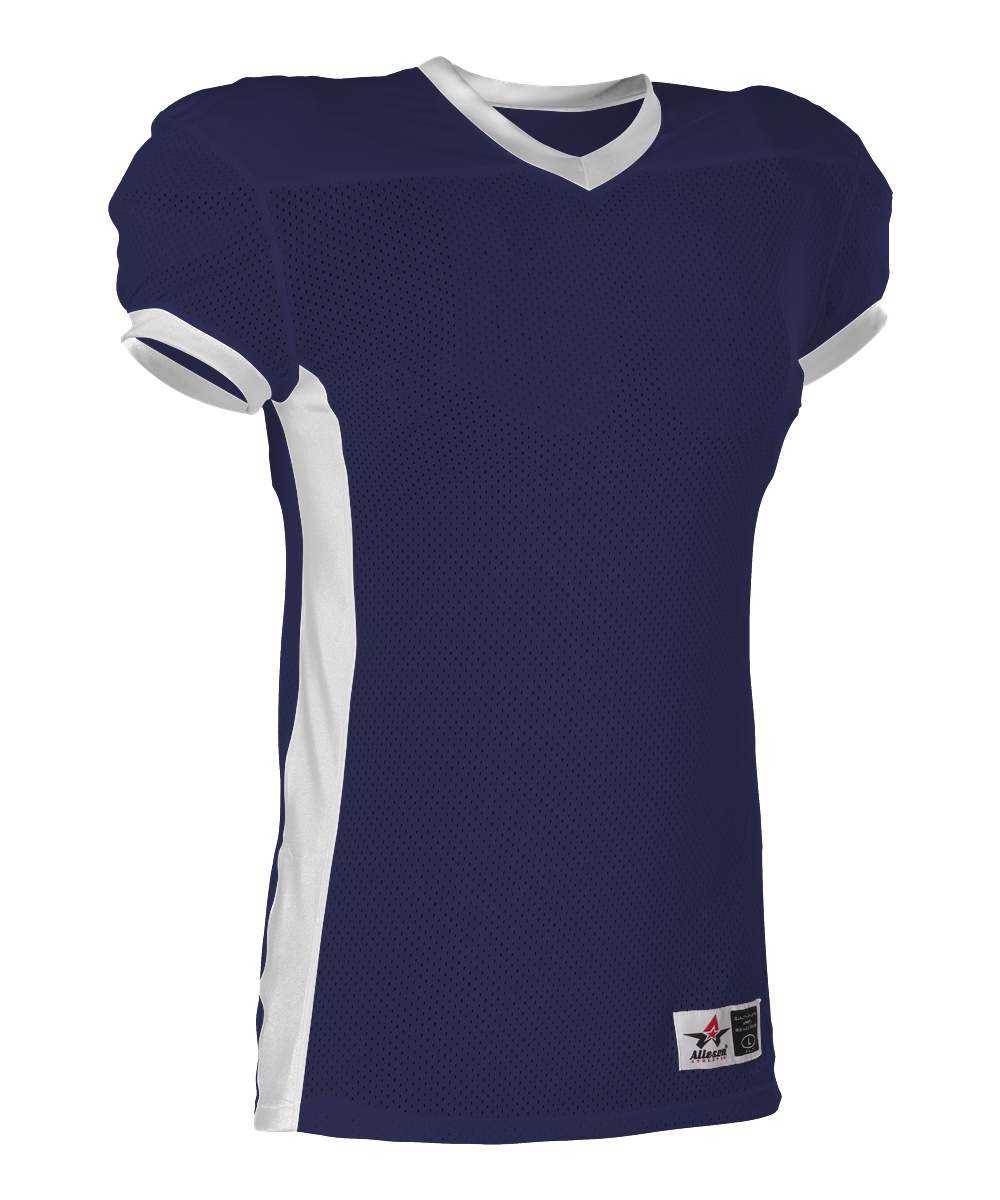 Alleson Athletic 750EY Youth Football Jersey - Navy White - HIT a Double - 1