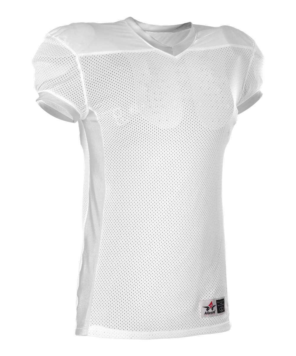 Alleson Athletic 750EY Youth Football Jersey - White - HIT a Double - 1