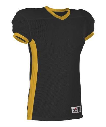 Alleson Athletic 750E Adult Football Jersey - Black Gold - HIT a Double - 1