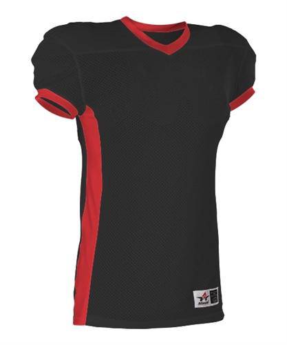 Alleson Athletic 750E Adult Football Jersey - Black Scarlet - HIT a Double - 1