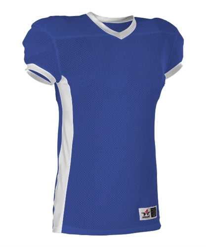 Alleson Athletic 750E Adult Football Jersey - Royal White - HIT a Double - 1