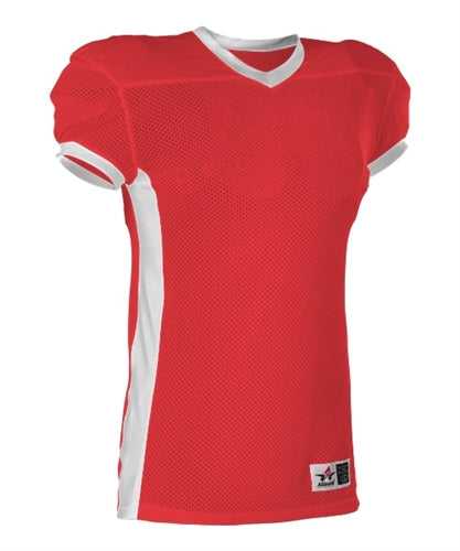 Alleson Athletic 750E Adult Football Jersey - Scarlet White - HIT a Double - 1