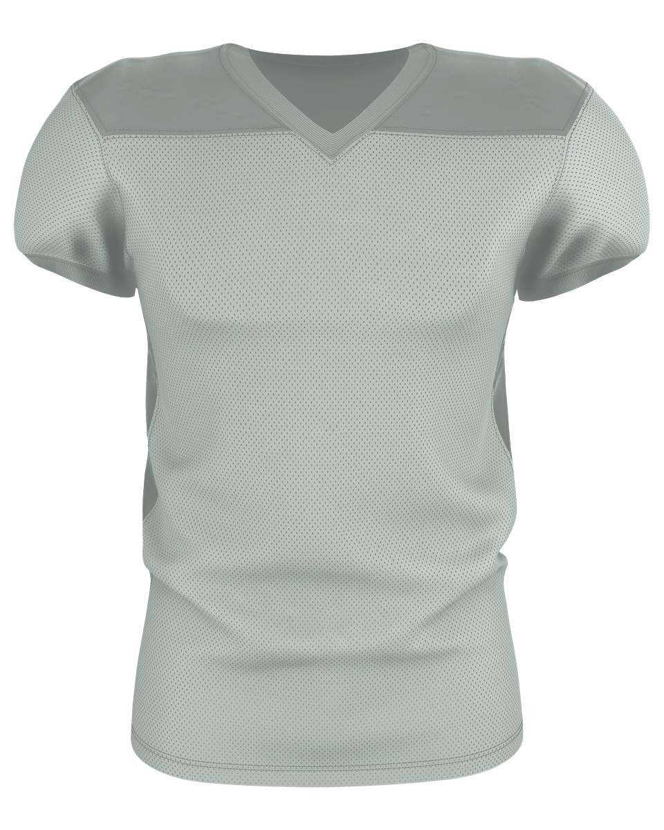 Alleson Athletic 750E Adult Football Jersey - Silver - HIT a Double - 1