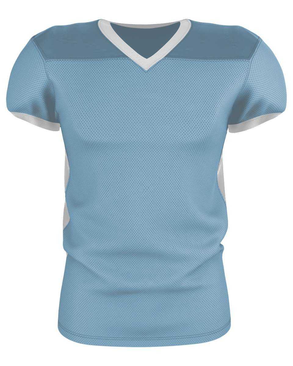Alleson Athletic 750E Adult Football Jersey - Sky Blue White - HIT a Double - 1