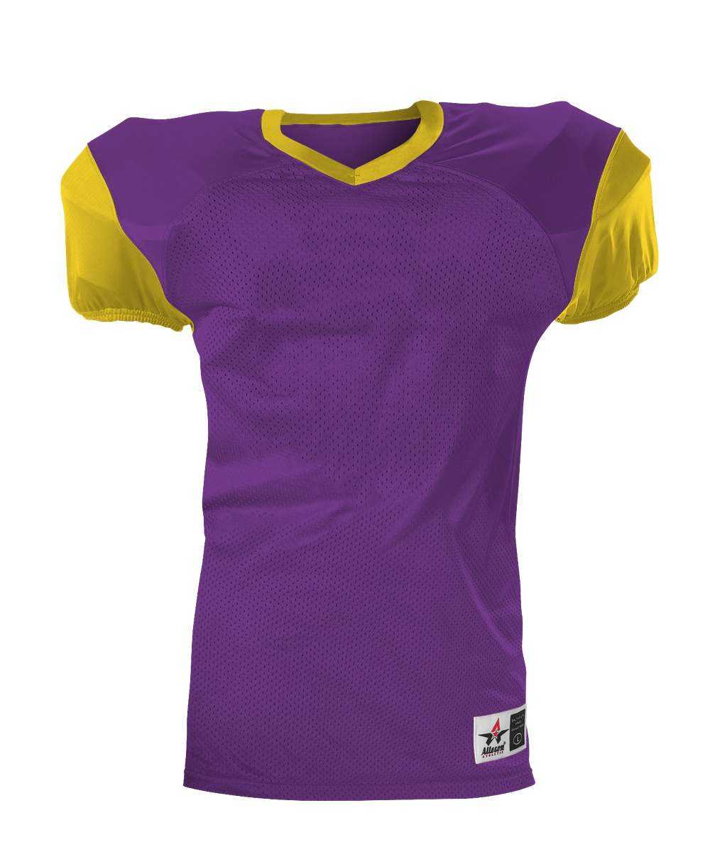 Alleson Athletic 751Y Youth Pro Game Football Jersey - Purple Gold - HIT a Double - 1