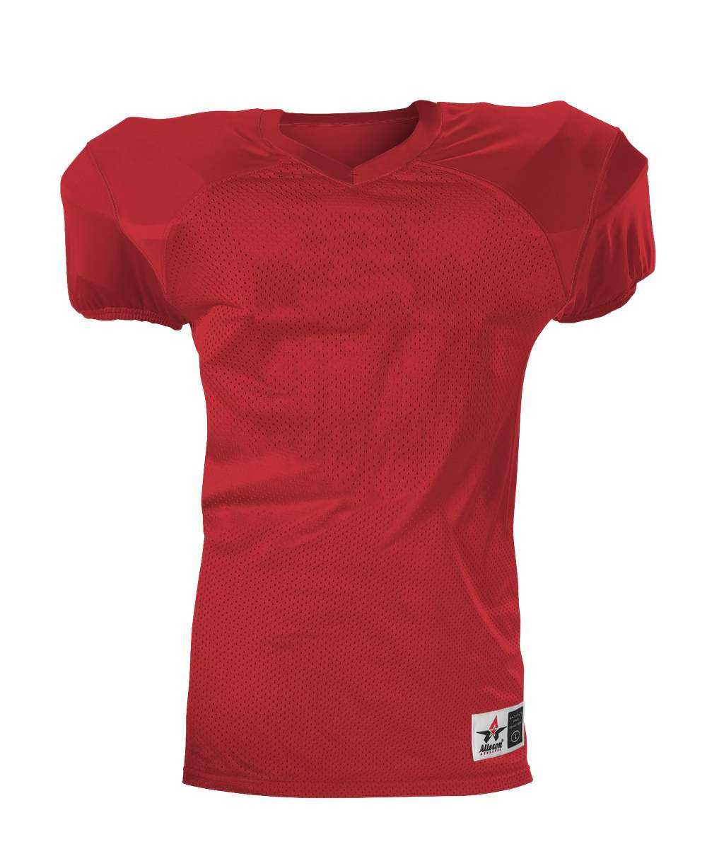 Alleson Athletic 751Y Youth Pro Game Football Jersey - Scarlet - HIT a Double - 1