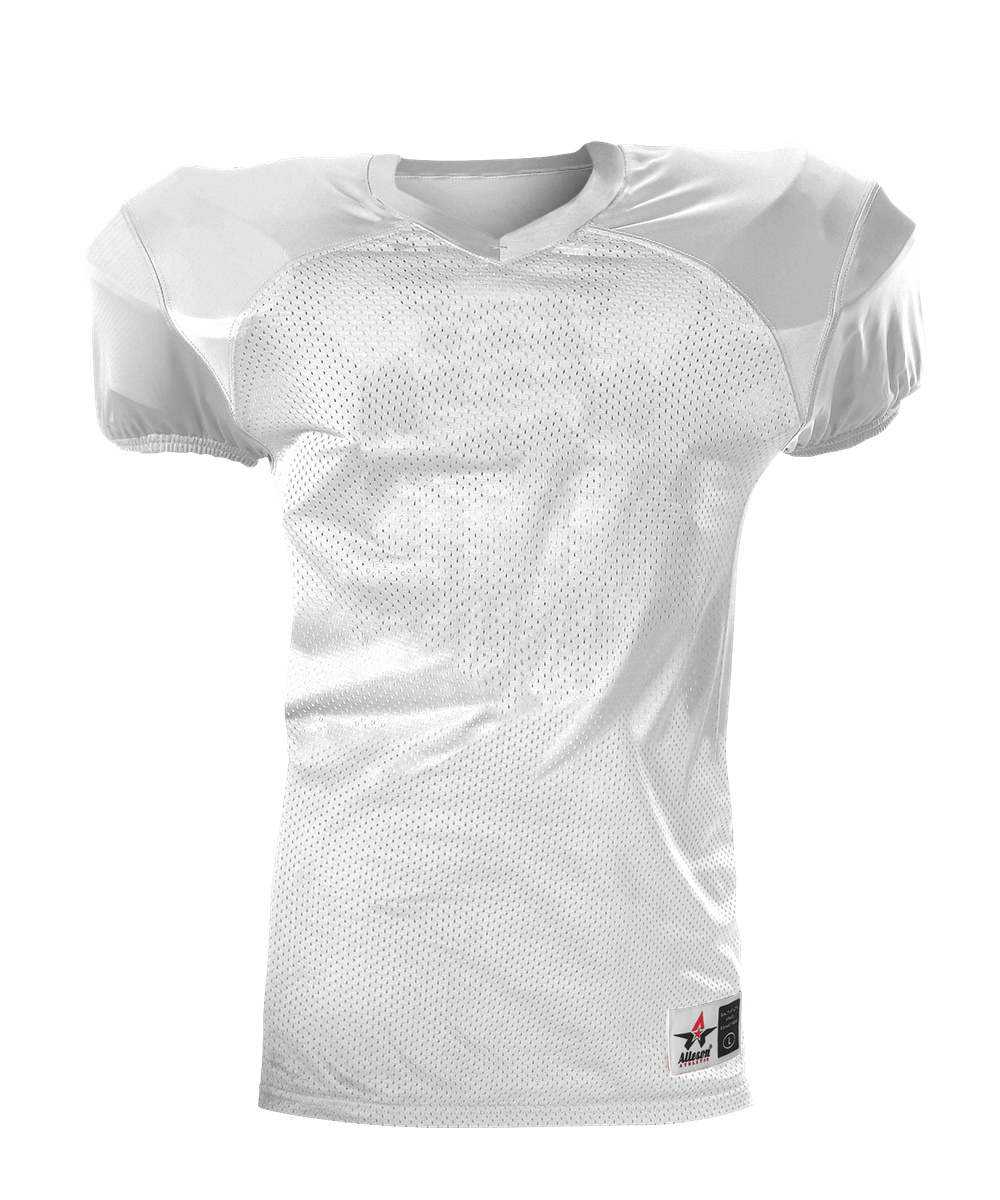 Alleson Athletic 751Y Youth Pro Game Football Jersey - White - HIT a Double - 1