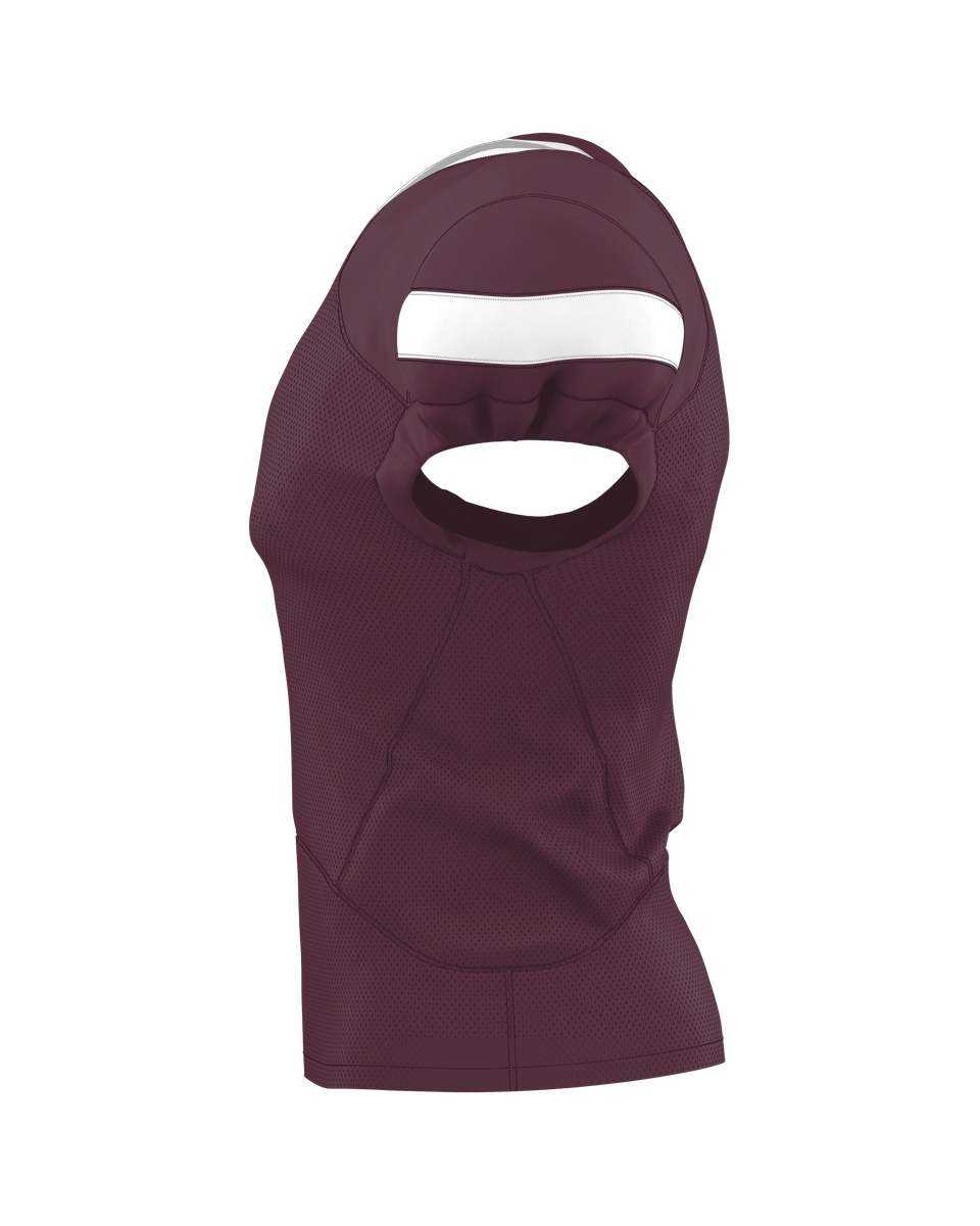 Alleson Athletic 754 Adult Pro Flex Cut Belt Length Football Jersey - Light Maroon White - HIT a Double - 2