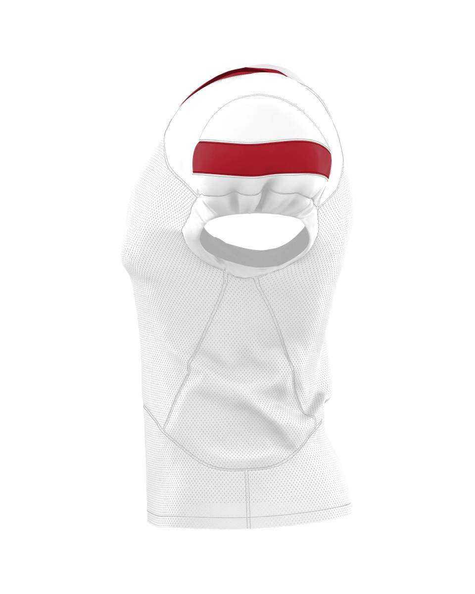 Alleson Athletic 754 Adult Pro Flex Cut Belt Length Football Jersey - White Red - HIT a Double - 2