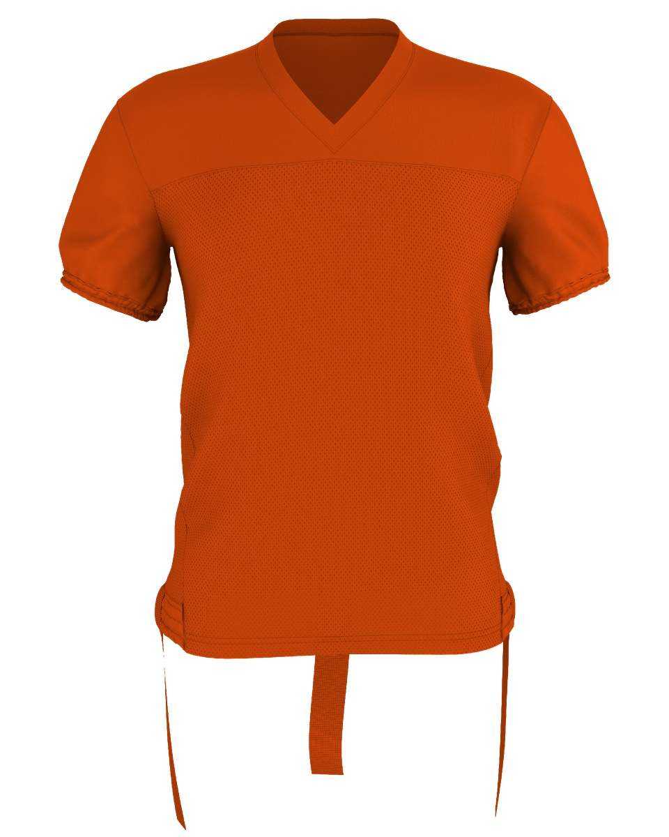 Alleson Athletic 762FFJY Youth Hero Flag Football Jersey - Burnt Orange Burnt Orange - HIT a Double - 1