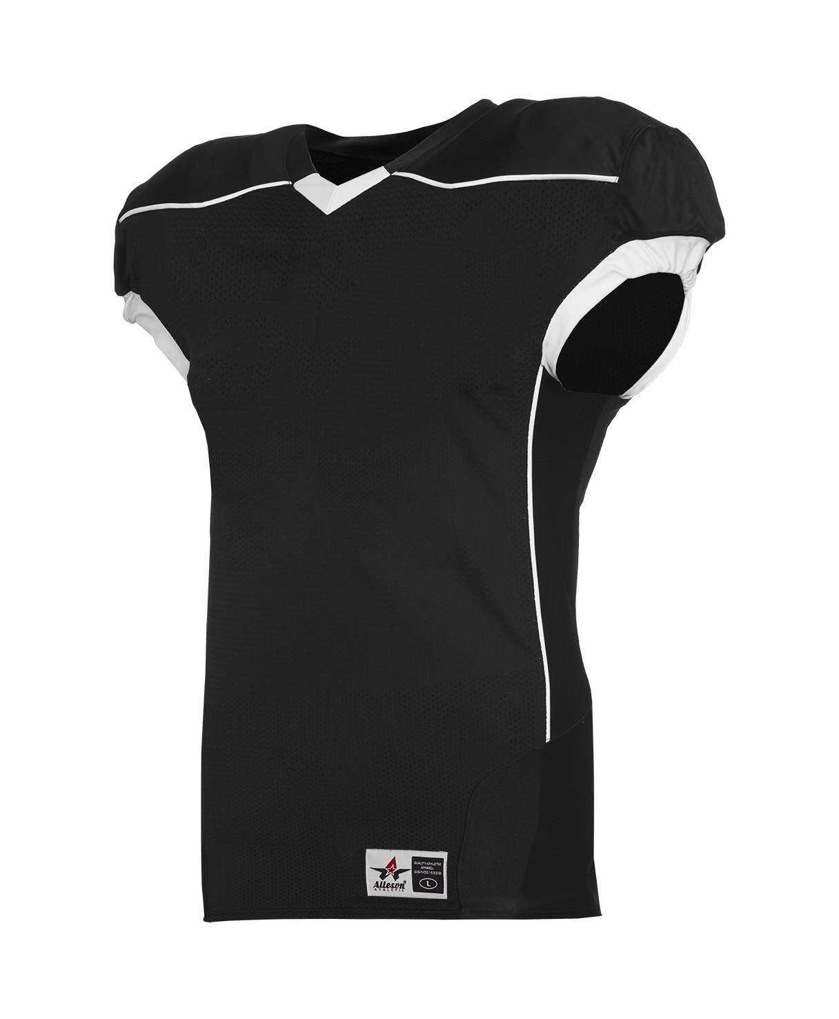Alleson Athletic 776EY Youth Speed Game Jersey - Black White - HIT a Double - 1
