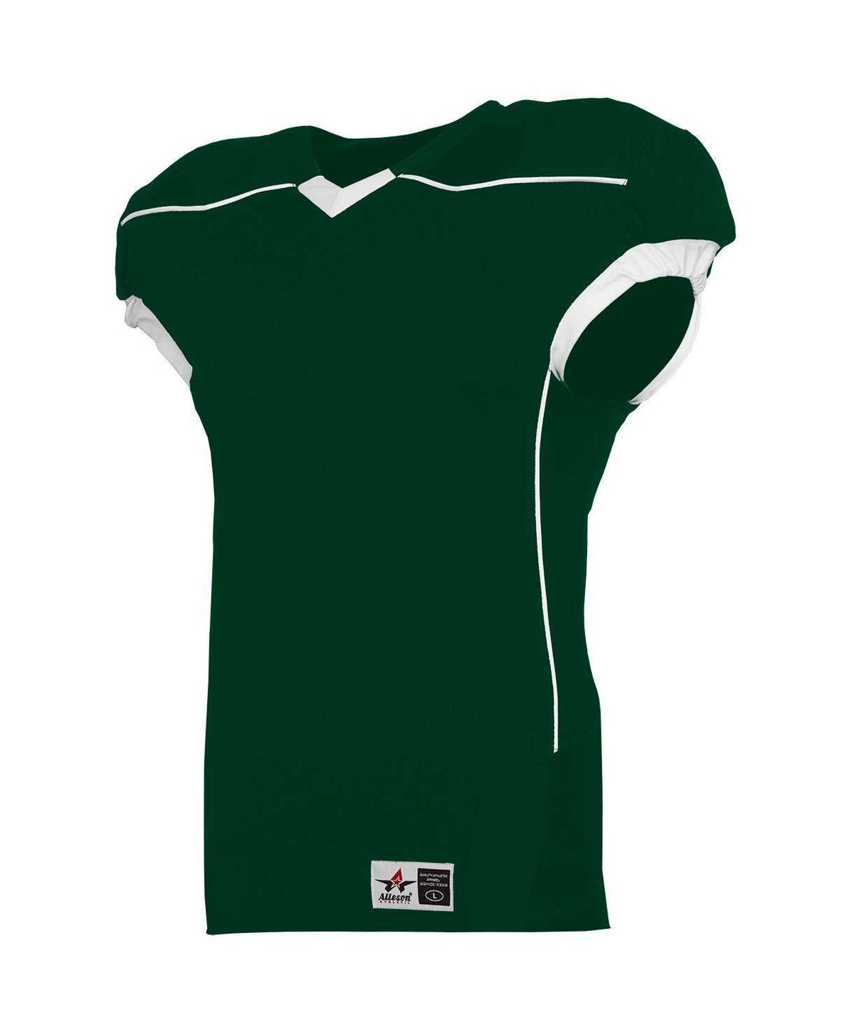Alleson Athletic 776EY Youth Speed Game Jersey - Forest White - HIT a Double - 1
