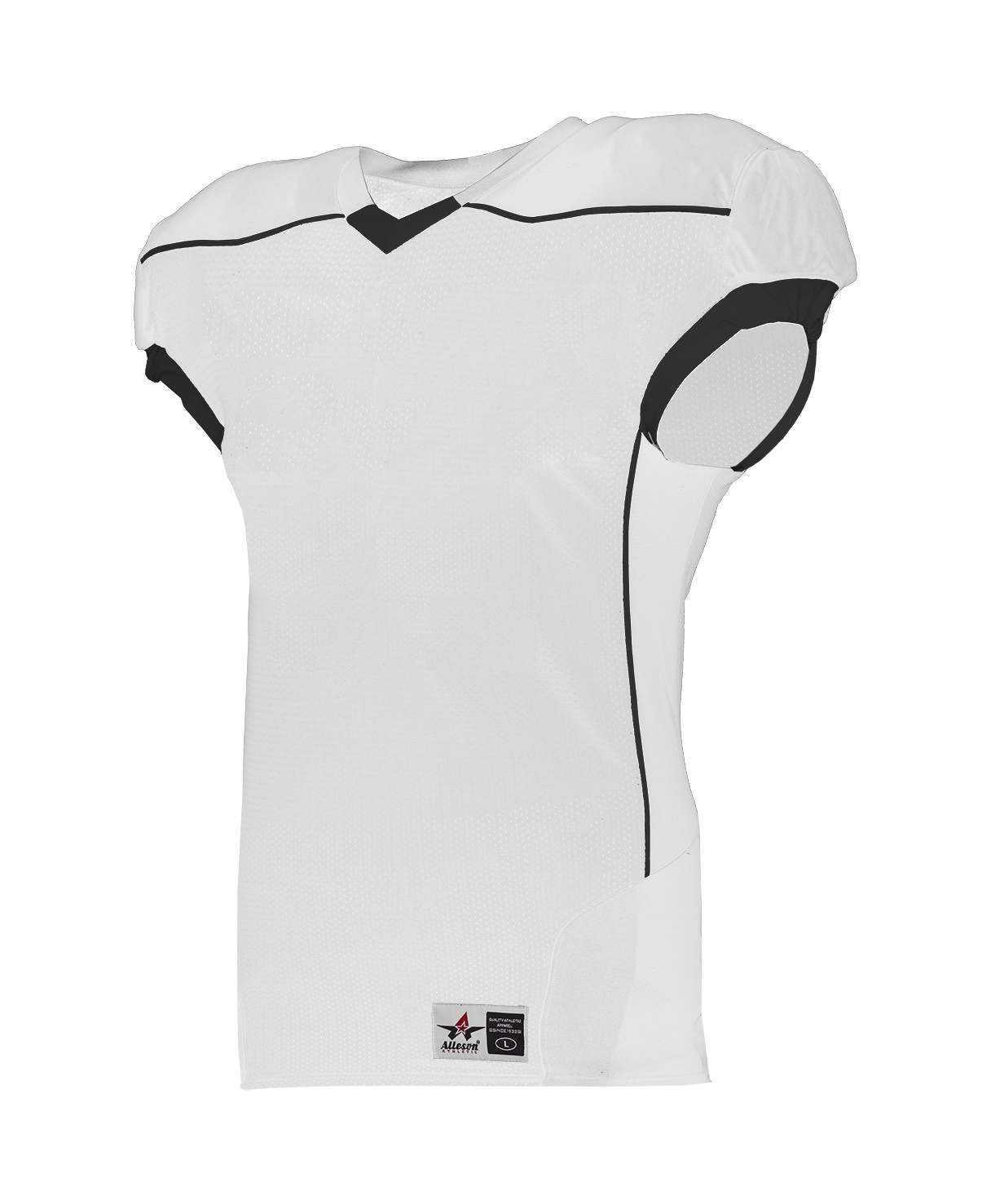 Alleson Athletic 776EY Youth Speed Game Jersey - White Black - HIT a Double - 1