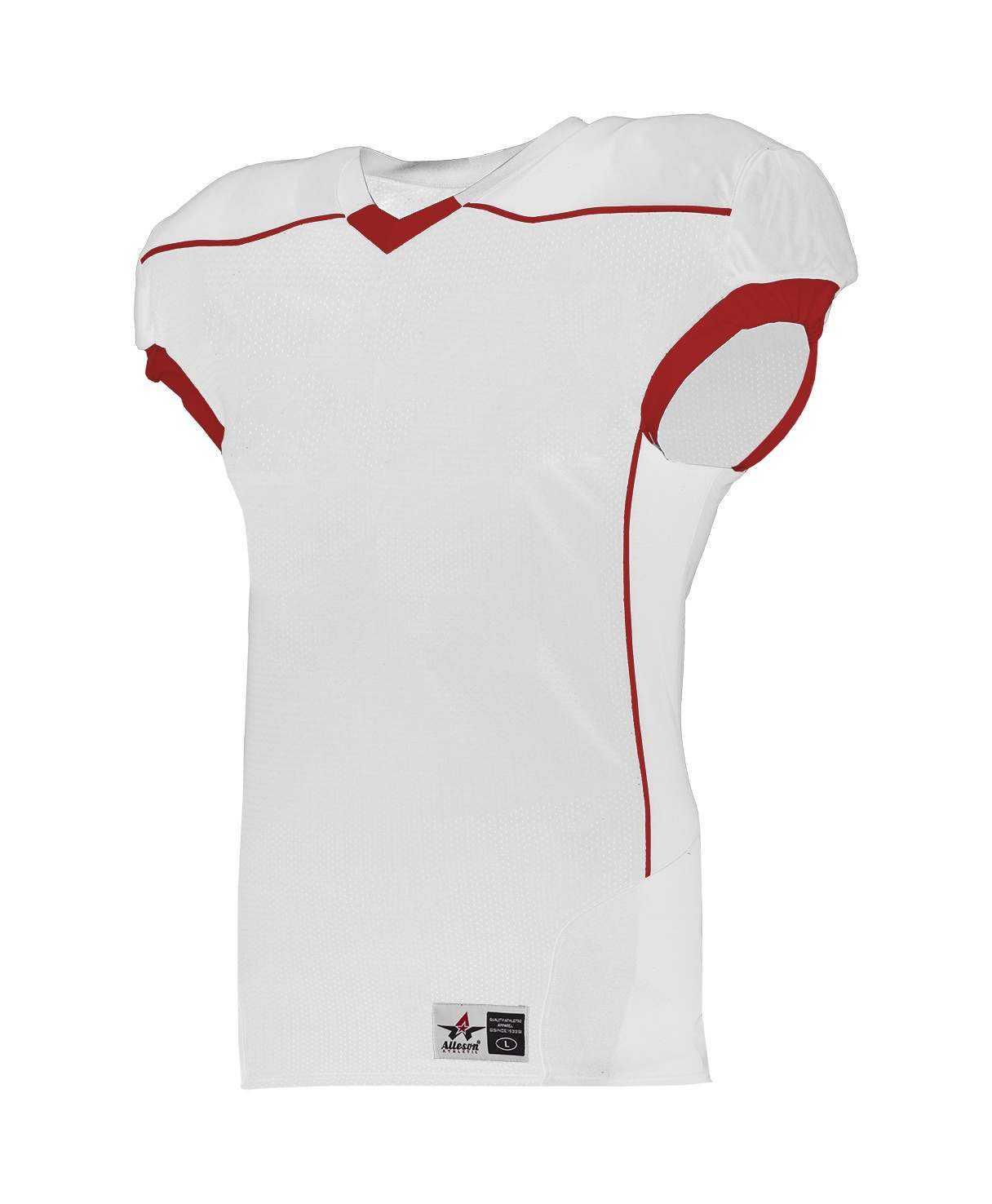 Alleson Athletic 776EY Youth Speed Game Jersey - White Navy - HIT a Double - 1