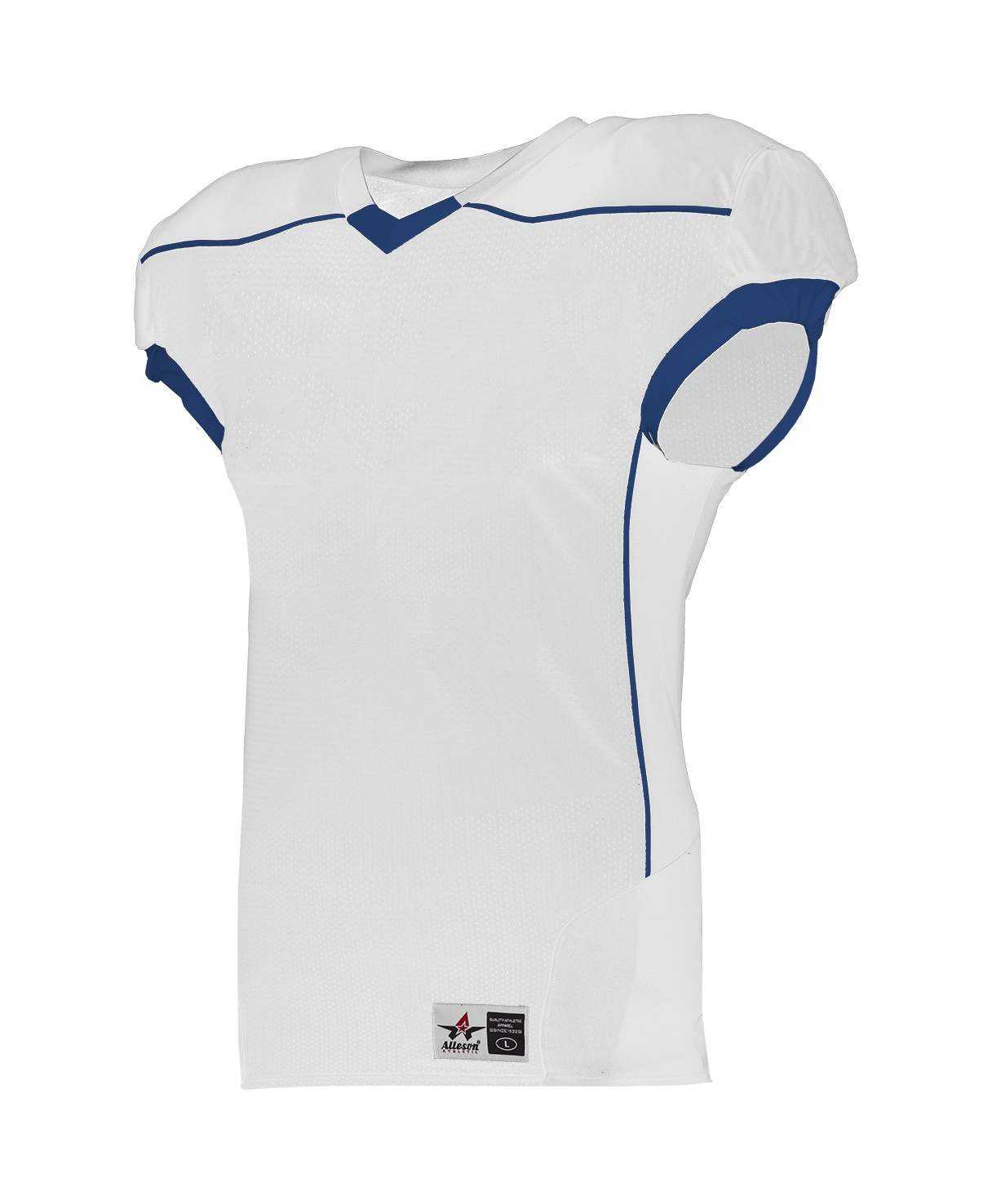 Alleson Athletic 776EY Youth Speed Game Jersey - White Royal - HIT a Double - 1