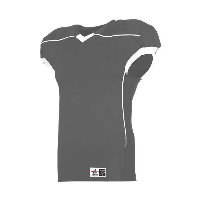 Alleson Athletic 776E Adult Speed Game Jersey - Charcoal Solid White - HIT a Double - 1