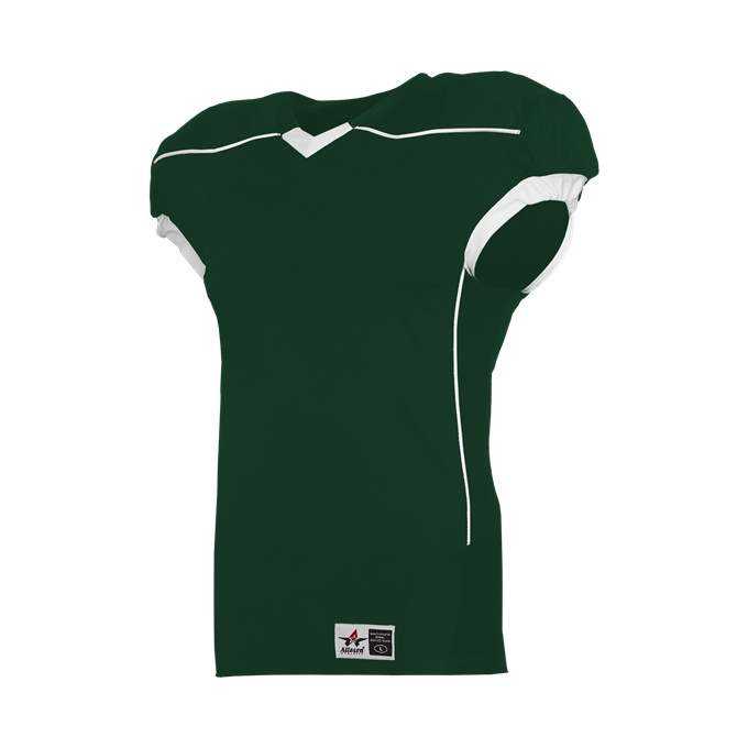 Alleson Athletic 776E Adult Speed Game Jersey - Forest White - HIT a Double - 1