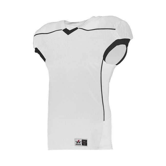 Alleson Athletic 776E Adult Speed Game Jersey - White Black - HIT a Double - 1
