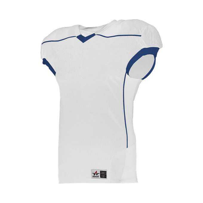 Alleson Athletic 776E Adult Speed Game Jersey - White Royal - HIT a Double - 1