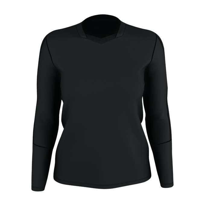 Alleson Athletic 831VLJG Girls Dig Long Sleeve Volleyball Jersey - Black Black Heather - HIT a Double - 1