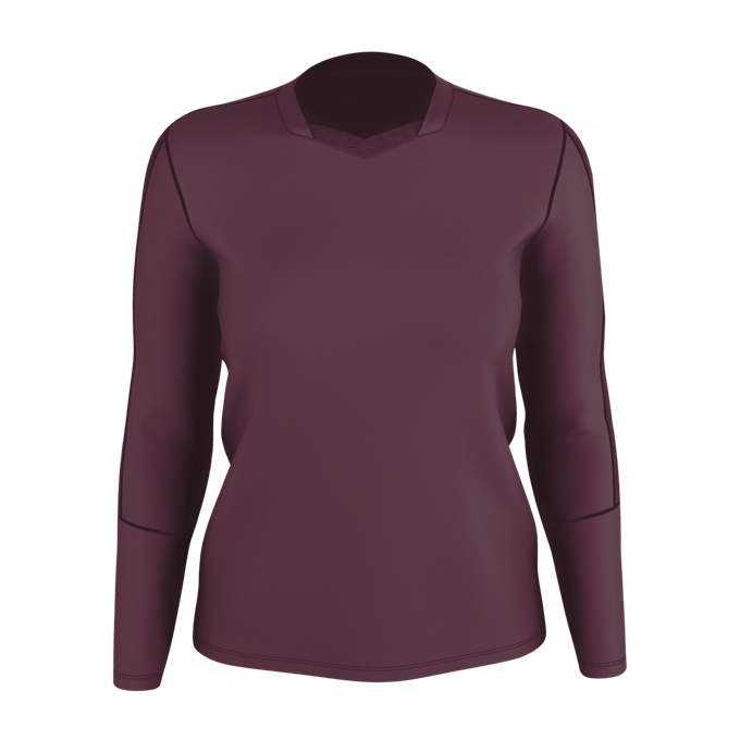 Alleson Athletic 831VLJG Girls Dig Long Sleeve Volleyball Jersey - Light Maroon Light Maroon Heather - HIT a Double - 1