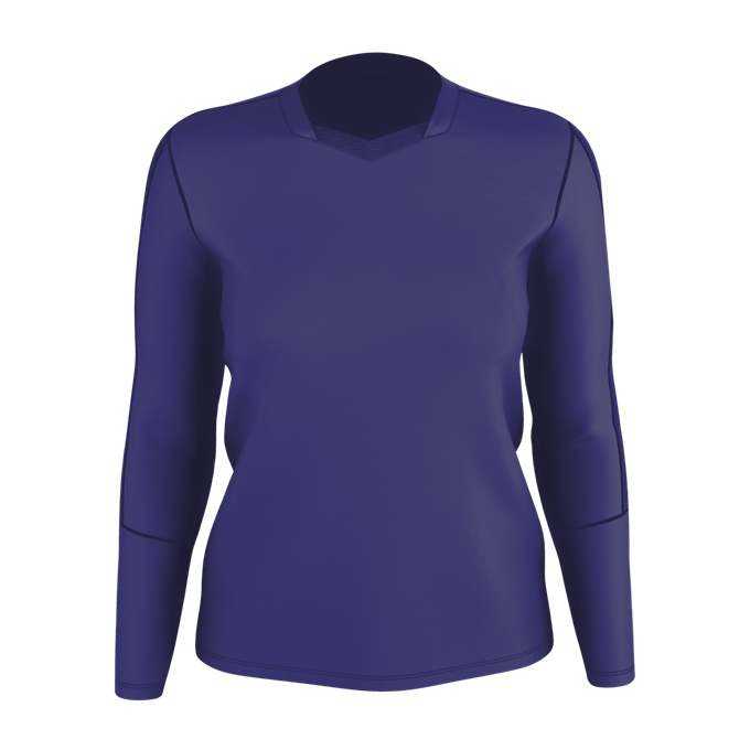Alleson Athletic 831VLJG Girls Dig Long Sleeve Volleyball Jersey - Purple Purple Heather - HIT a Double - 1