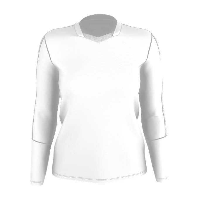 Alleson Athletic 831VLJW Womens Dig Long Sleeve Volleyball Jersey - White White Heather - HIT a Double - 1