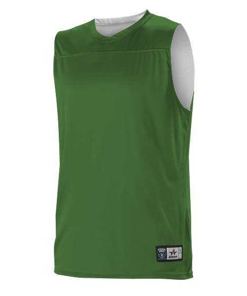 Alleson Athletic A105BA Adult NBA Blank Reversible Game Jersey - Kelly White - HIT a Double - 1
