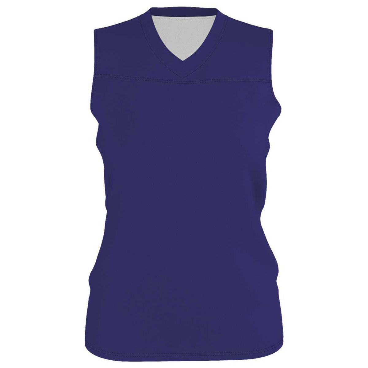 Alleson Athletic A105BG Girl&#39;s Blank Reversible WNBA Racerback Jersey - Purple White - HIT a Double - 1
