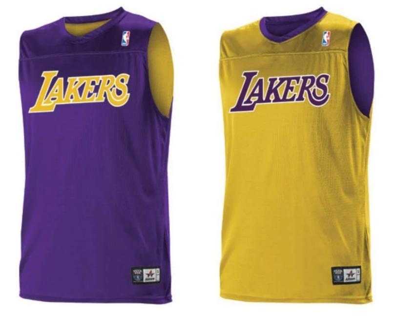 Alleson Athletic A105LA Adult NBA Logo Reversible Game Jersey - Los Angeles Lakers - HIT a Double - 1
