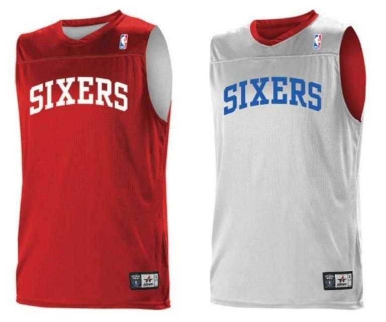 Alleson Athletic A105LA Adult NBA Logo Reversible Game Jersey - Philadelhia 76ers - HIT a Double - 1