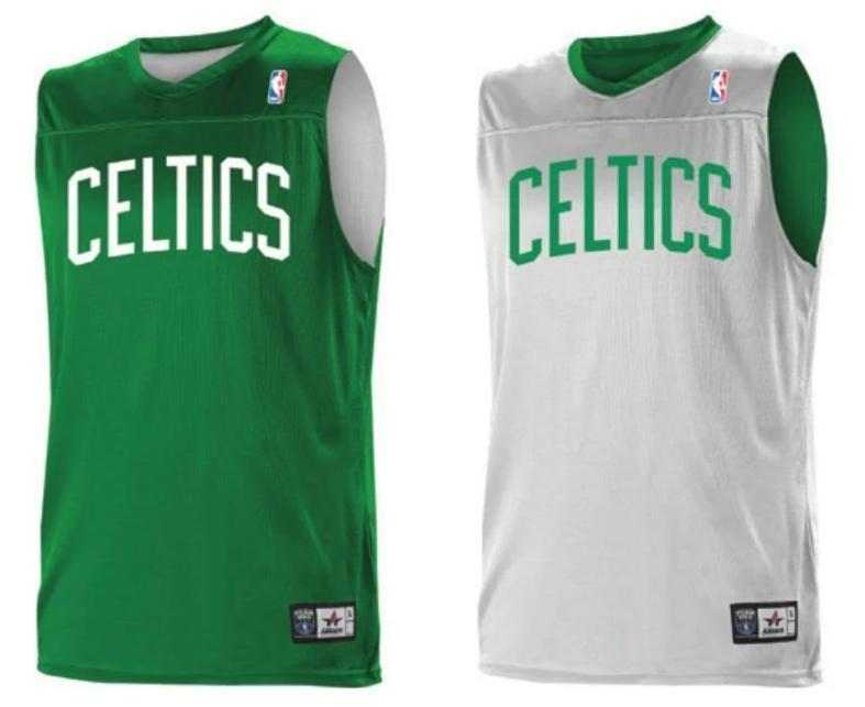 Alleson Athletic A105LY Youth NBA Logo Reversible Jersey - Boston Celtics - HIT a Double - 1