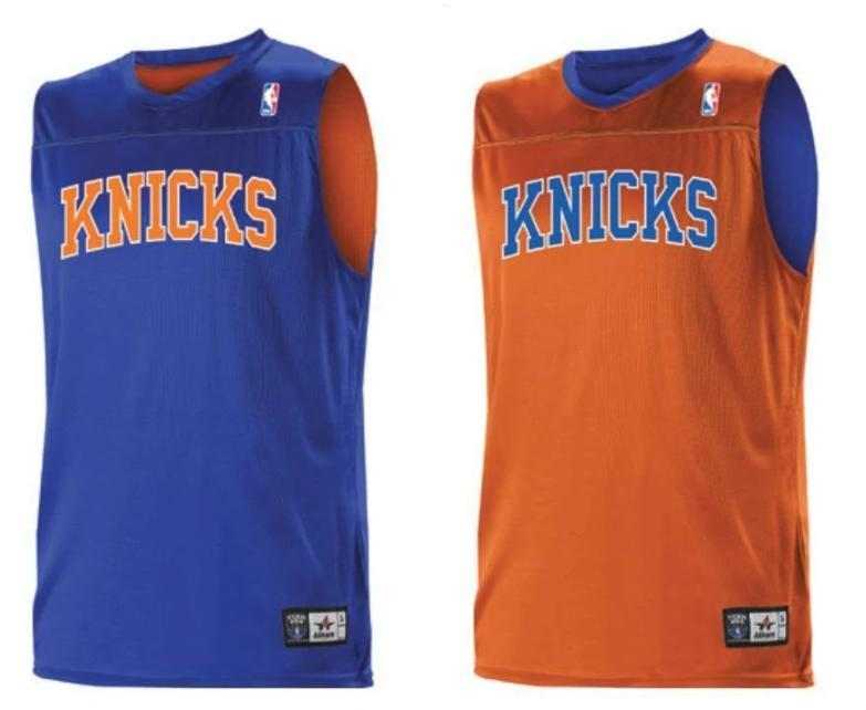 Alleson Athletic A105LY Youth NBA Logo Reversible Jersey - New York Nicks - HIT a Double - 1
