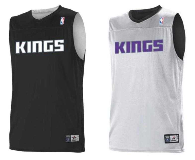 Alleson Athletic A105LY Youth NBA Logo Reversible Jersey - Sacramento Kings - HIT a Double - 1