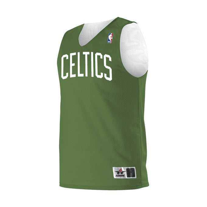 Alleson Athletic A115LA Adult NBA Logo&#39;d Reversible Jersey - Green White Boston Celtics - HIT a Double - 1