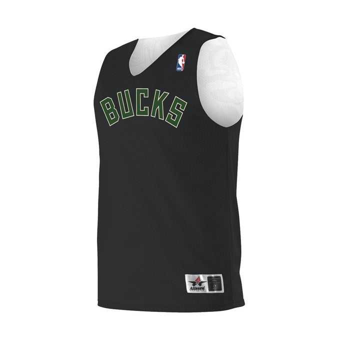 Alleson Athletic A115LY Youth NBA Logo&#39;d Reversible Jersey - Milwaukee Bucks - HIT a Double - 1