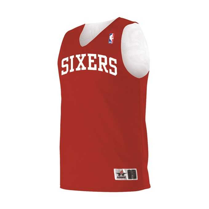 Alleson Athletic A115LY Youth NBA Logo&#39;d Reversible Jersey - Philadelphia 76ers - HIT a Double - 1