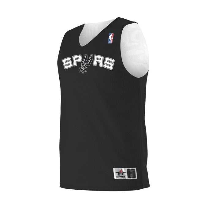 Alleson Athletic A115LY Youth NBA Logo&#39;d Reversible Jersey - San Antonio Spurs - HIT a Double - 1
