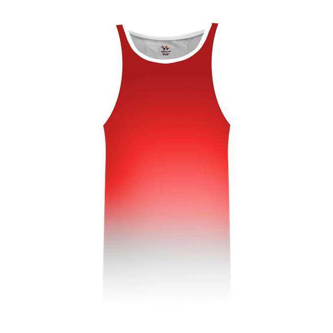 Alleson Athletic ARTOMA Men&#39;s Ombre Track Singlet - Red Ombre - HIT a Double - 1