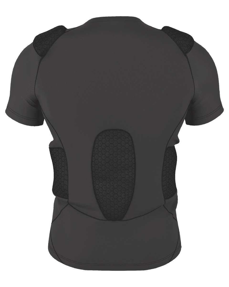 Alleson Athletic BSIPT Adult Upper Body Integrated Protector - Charcoal Solid Lime - HIT a Double - 3