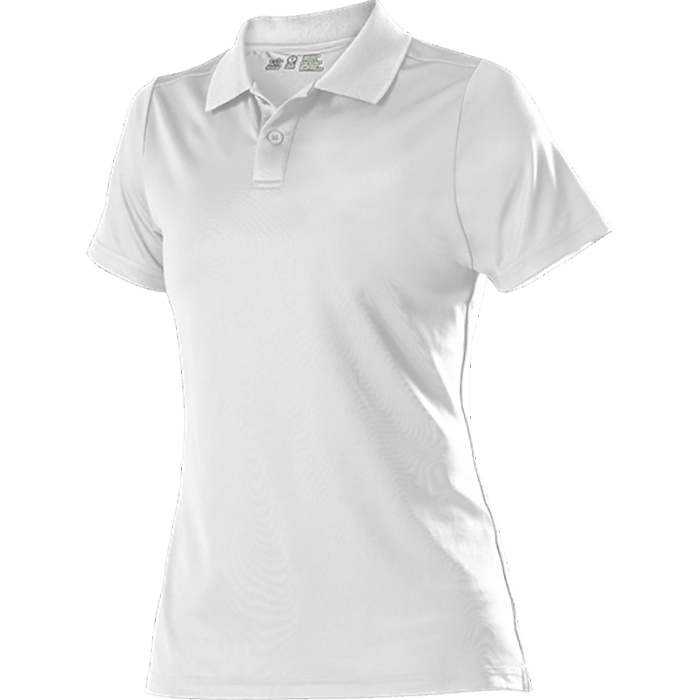Alleson Athletic GPL5W Women&#39;s Gameday Polo - White - HIT a Double - 1