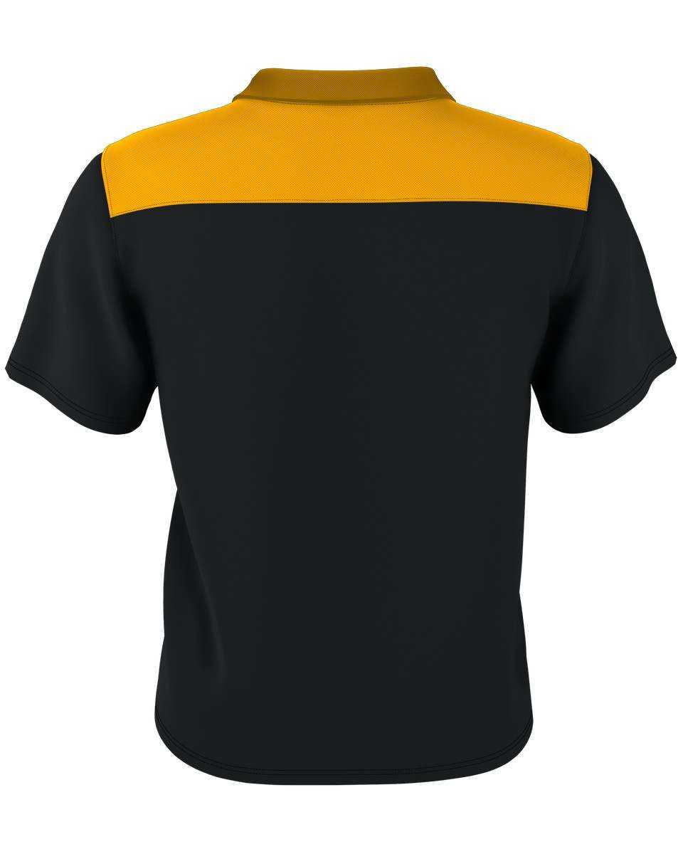 Alleson Athletic GPL6 Adult Color Block Gameday Basic Polo - Black Gold - HIT a Double - 3