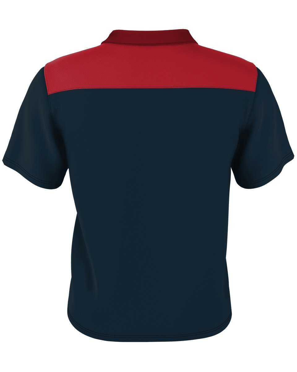Alleson Athletic GPL6 Adult Color Block Gameday Basic Polo - Navy Red - HIT a Double - 3
