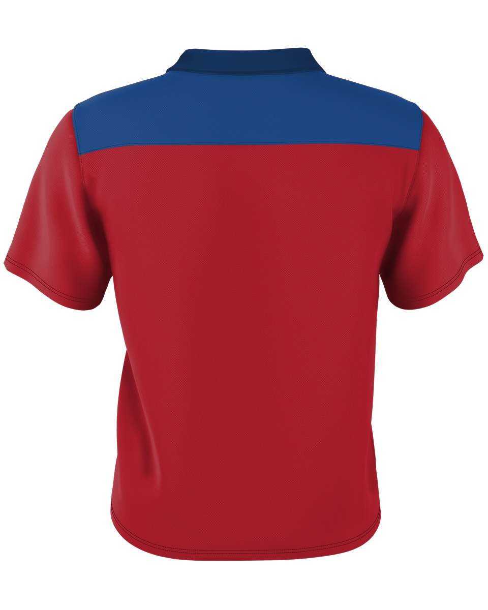 Alleson Athletic GPL6 Adult Color Block Gameday Basic Polo - Red Royal - HIT a Double - 3