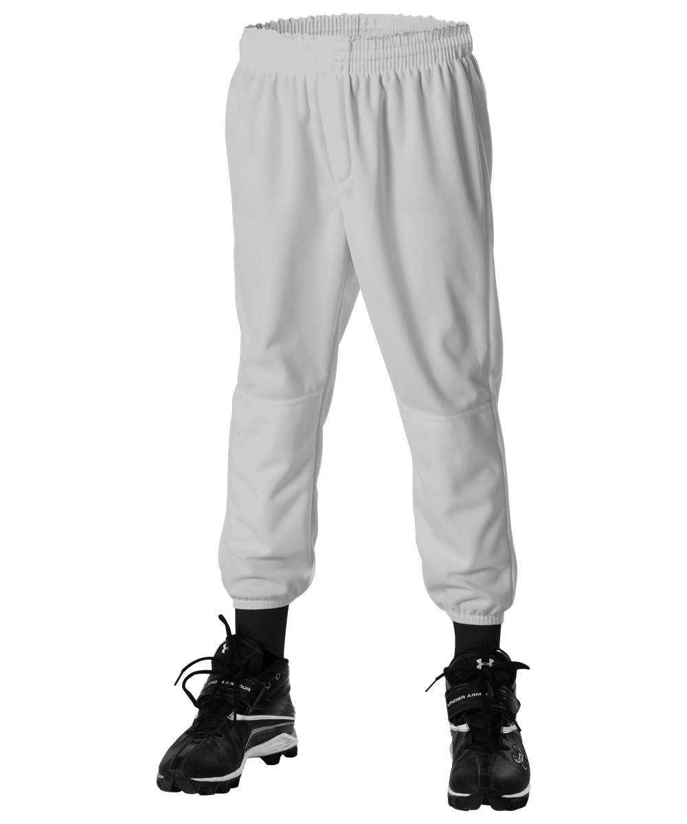 Alleson Athletic LLBDK2 Youth Pull Up Baseball Pant - Gray - HIT a Double - 1